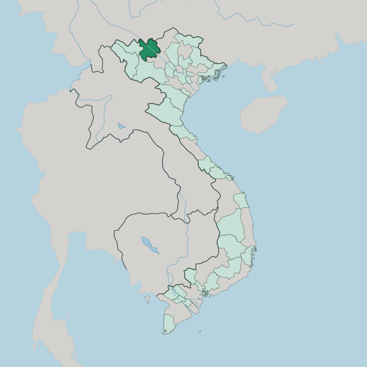 Map showing Lao Cai — In Vietnam