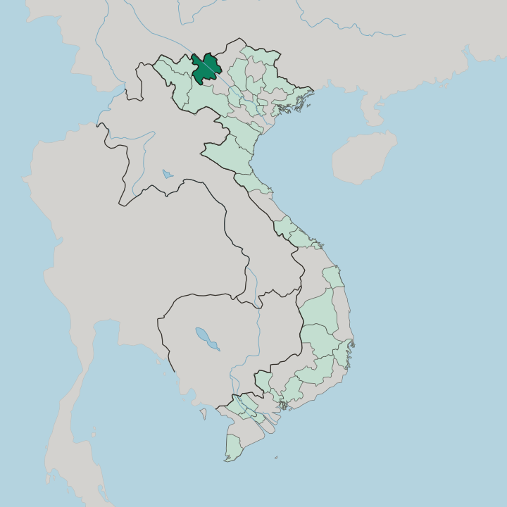 Map showing Lao Cai — In Vietnam