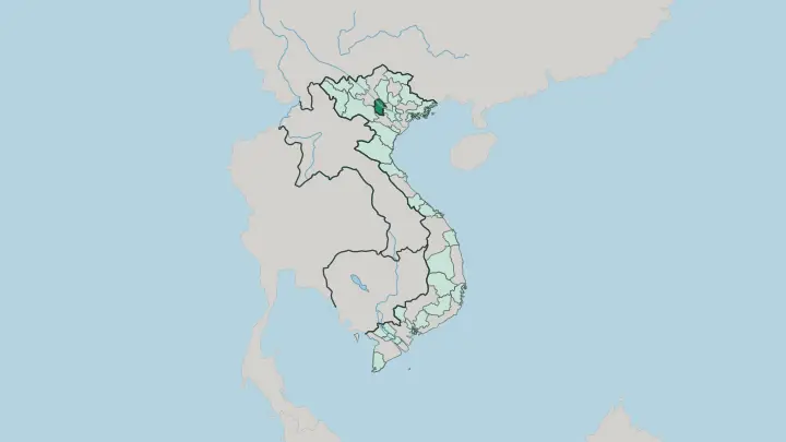 Map of Phu Tho in Vietnam