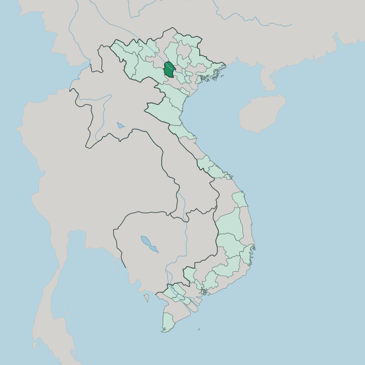 Map showing Phu Tho — In Vietnam