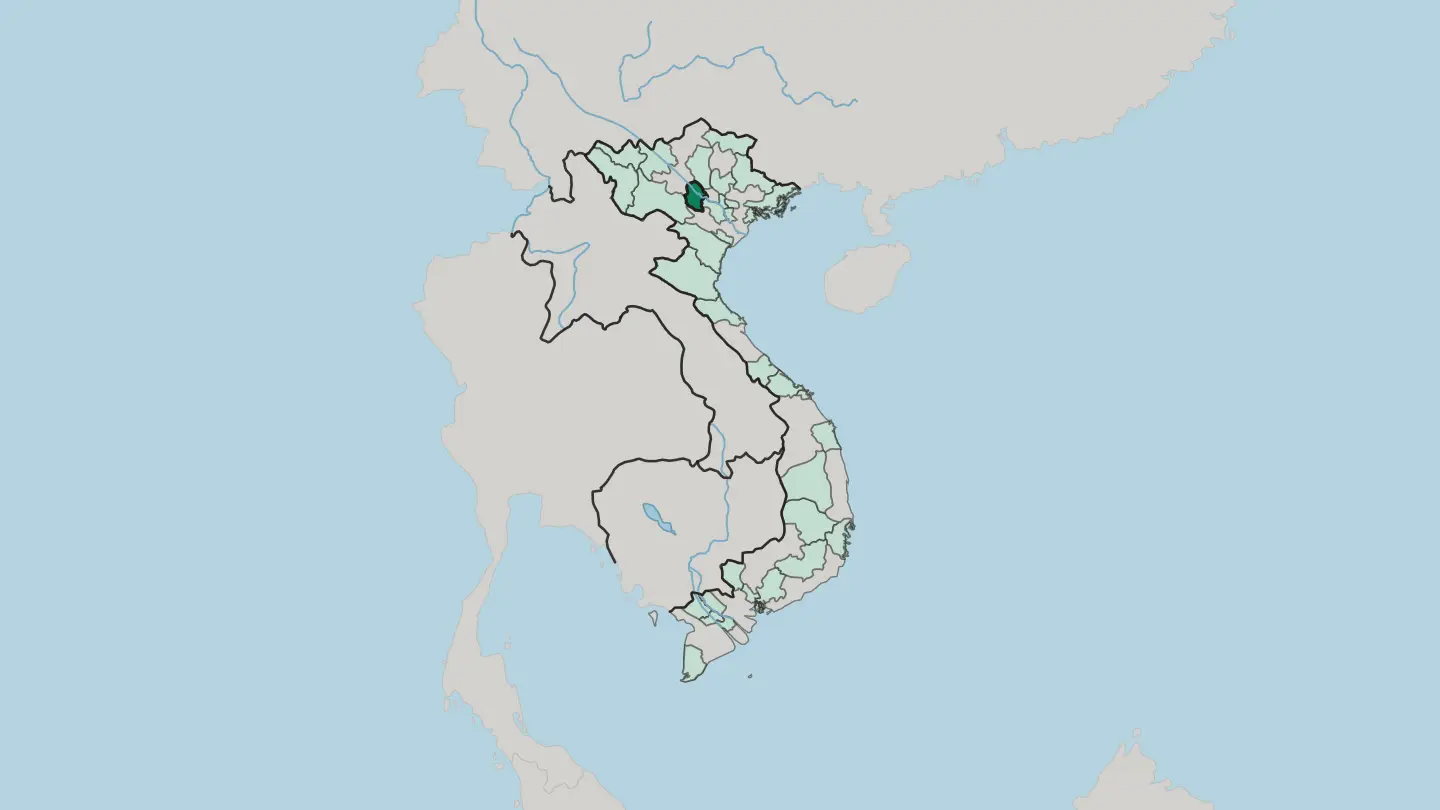Map of Phu Tho in Vietnam