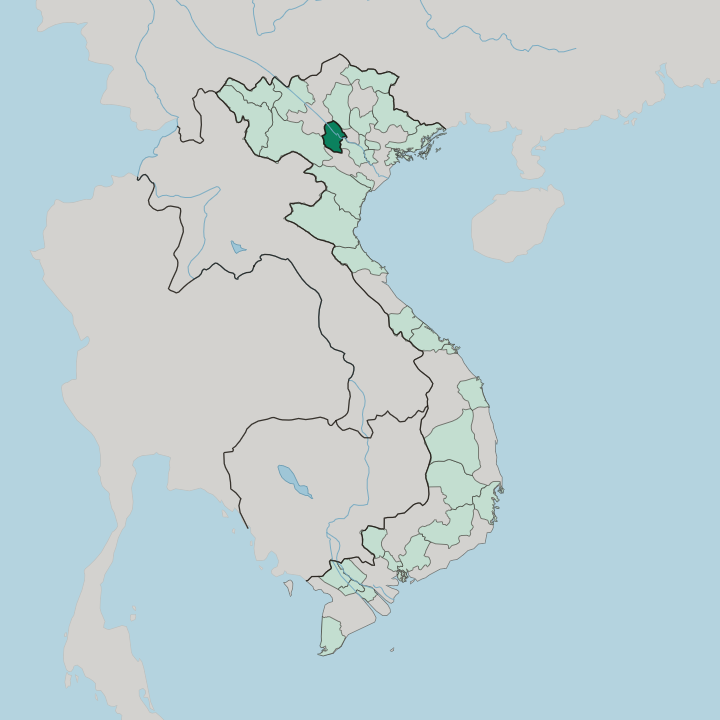 Map showing Phu Tho — In Vietnam