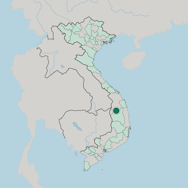 Map showing Kon Tum — In Vietnam