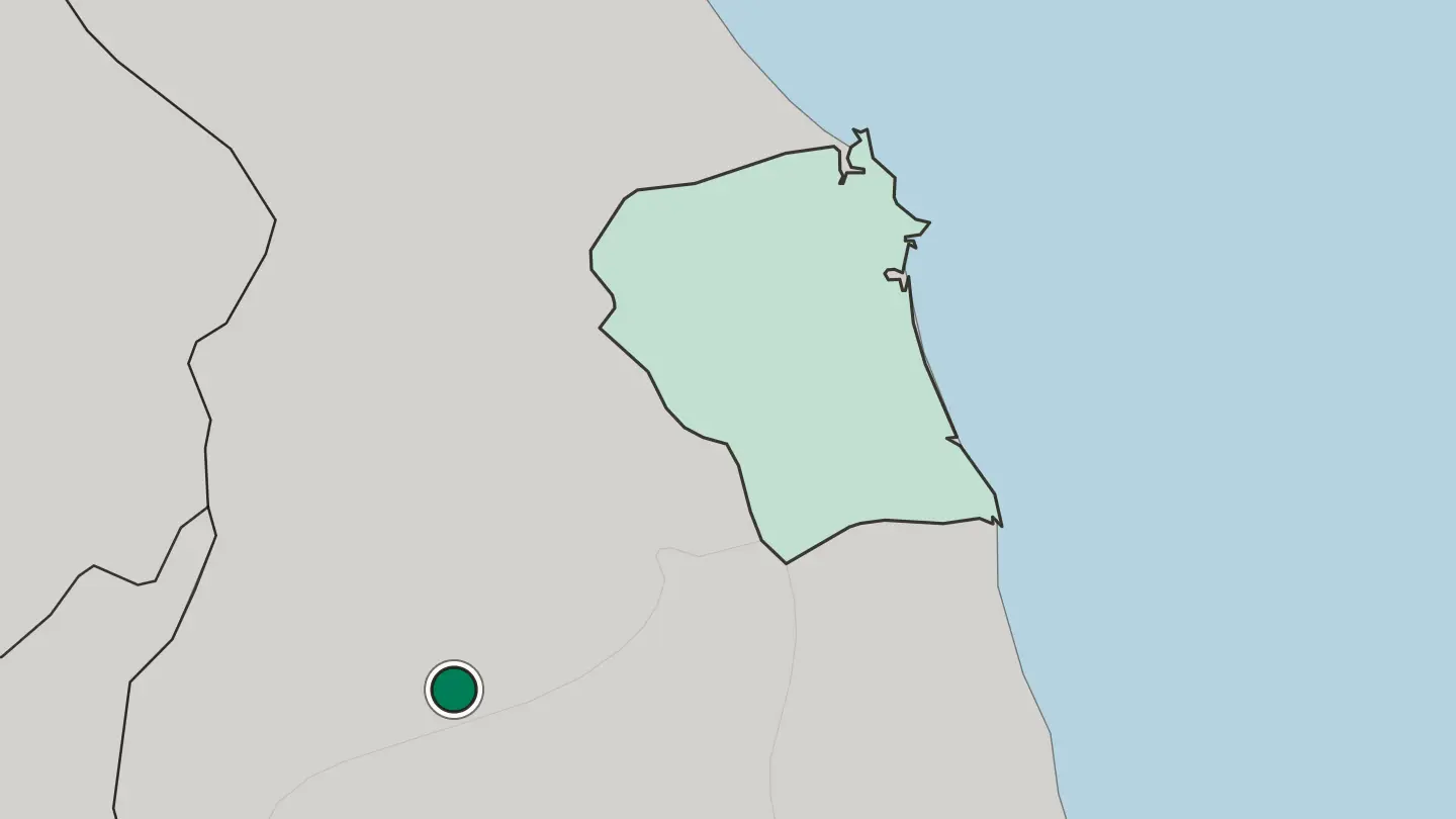 Map of Kon Tum in Vietnam