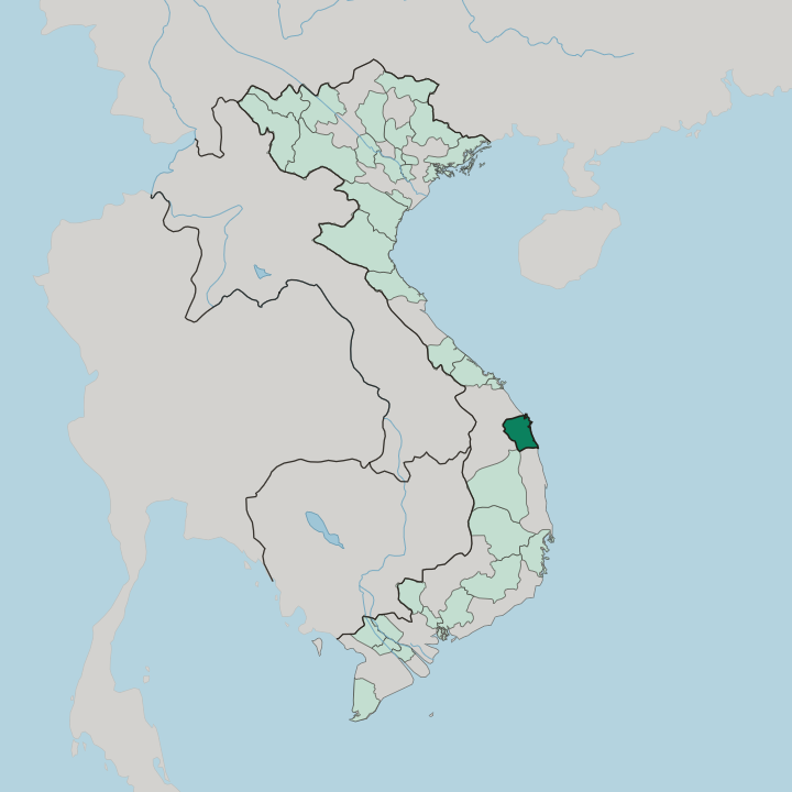 Map showing Quang Ngai — In Vietnam