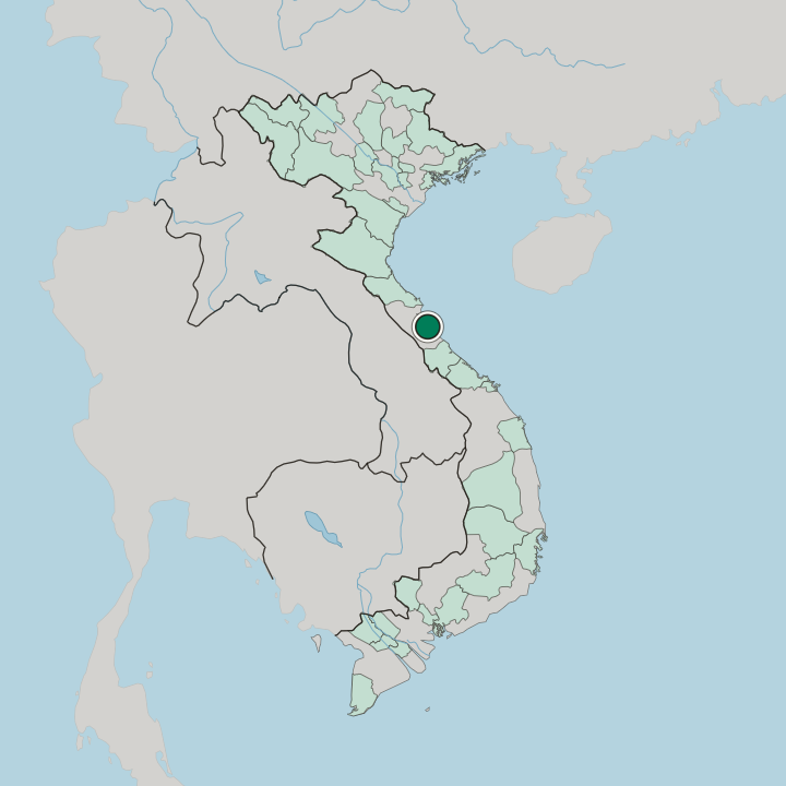 Map showing Đồng Hới — In Vietnam