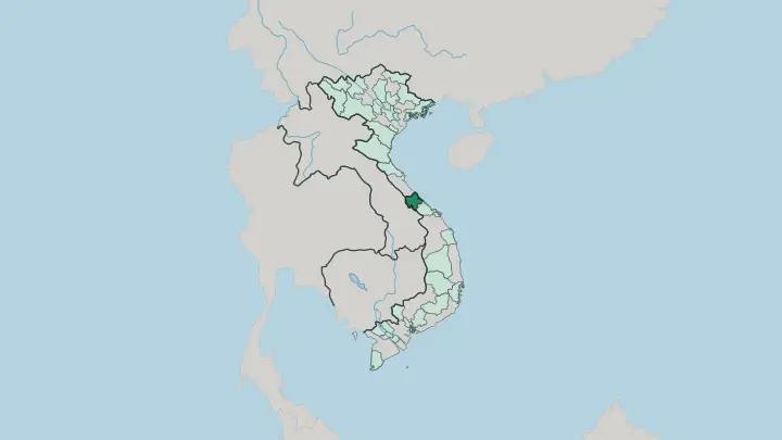 Map of Quang Tri in Vietnam