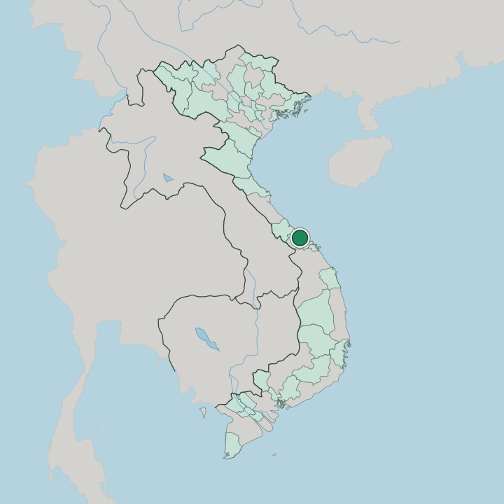 Map showing Huế — In Vietnam