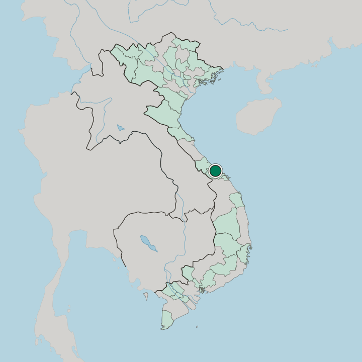 Map showing Huế — In Vietnam