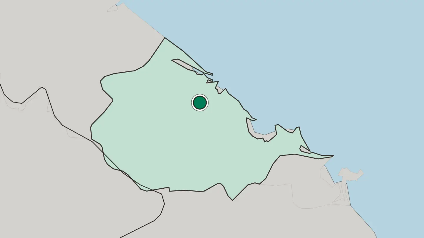 Map of Huế in Vietnam