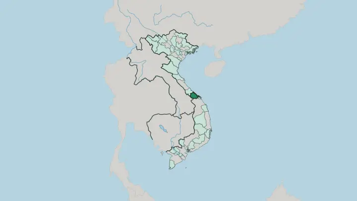 Map of Thừa Thiên Huế in Vietnam