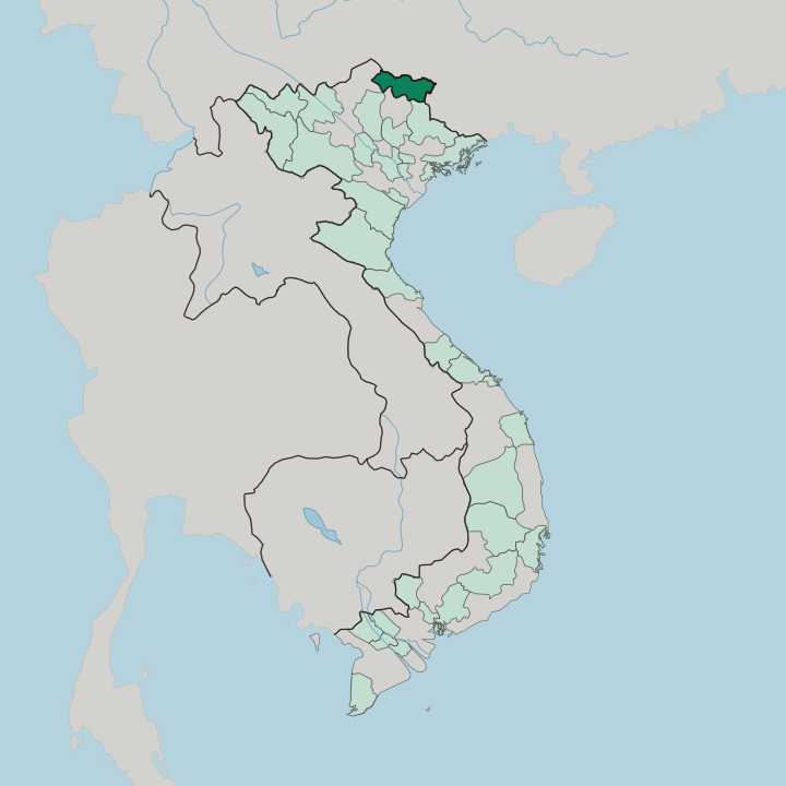 Map showing Tỉnh Cao Bằng — In Vietnam