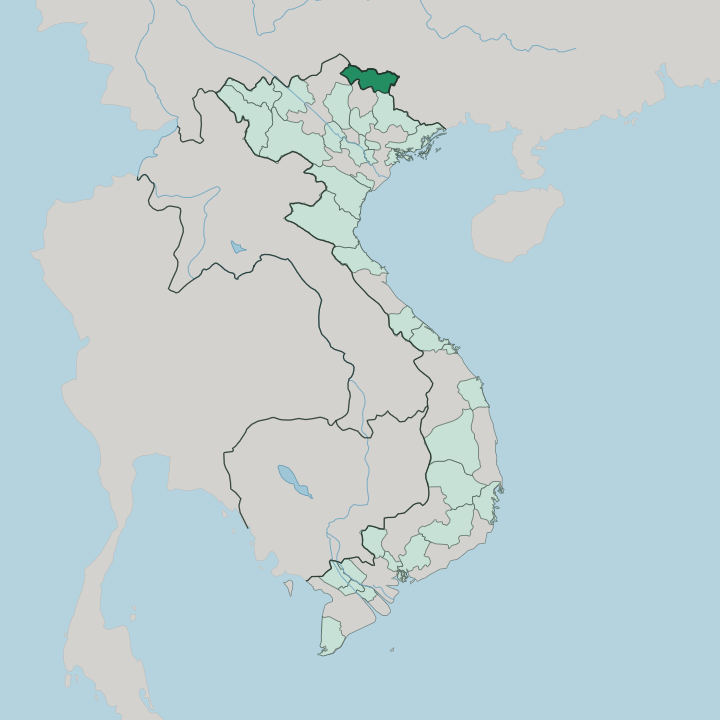 Map showing Tỉnh Cao Bằng — In Vietnam