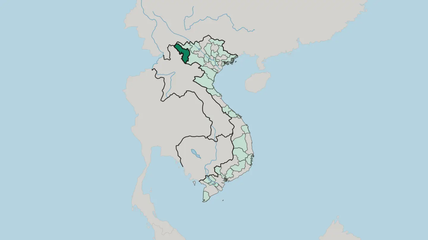 Map of Tỉnh Điện Biên in Vietnam