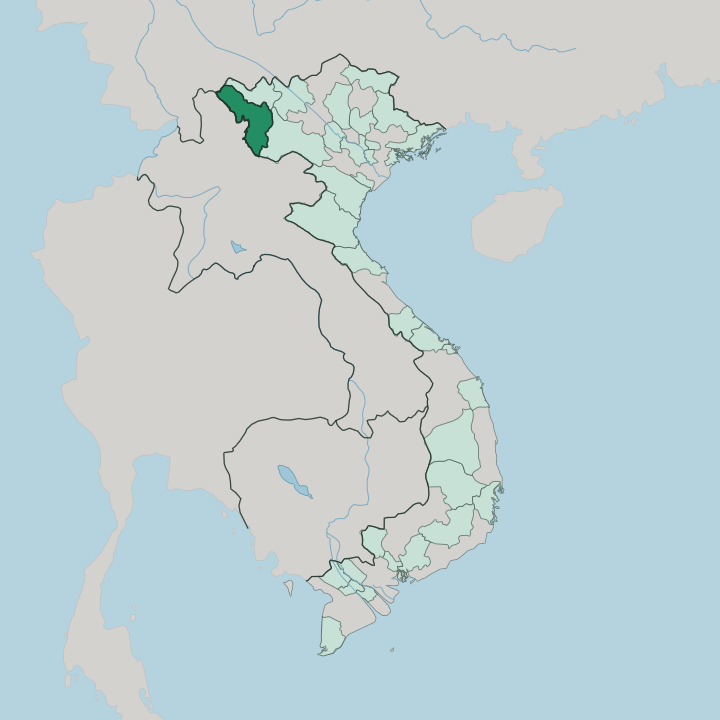 Map showing Tỉnh Ðiện Biên — In Vietnam