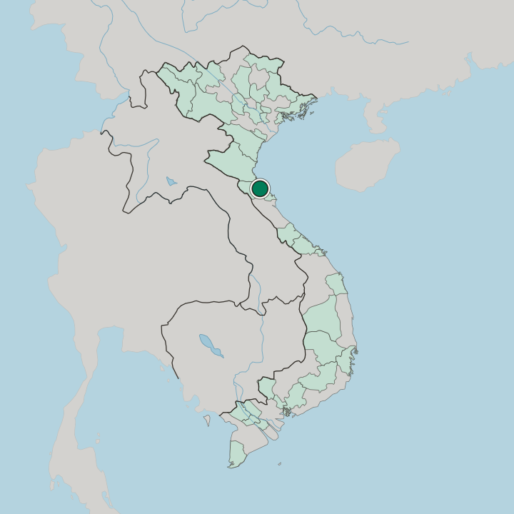 Map showing Hà Tĩnh — In Vietnam