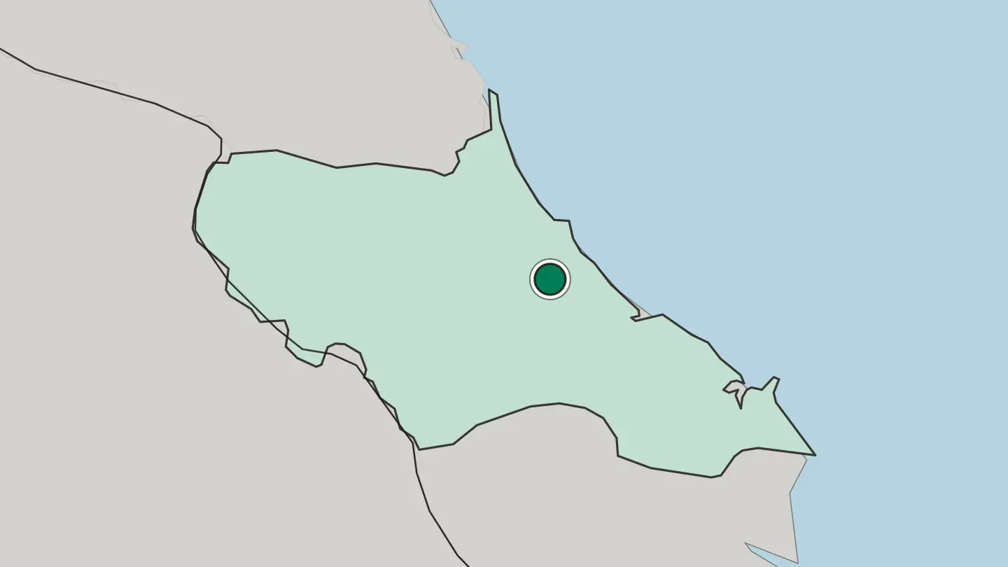 Map of Hà Tĩnh in Vietnam