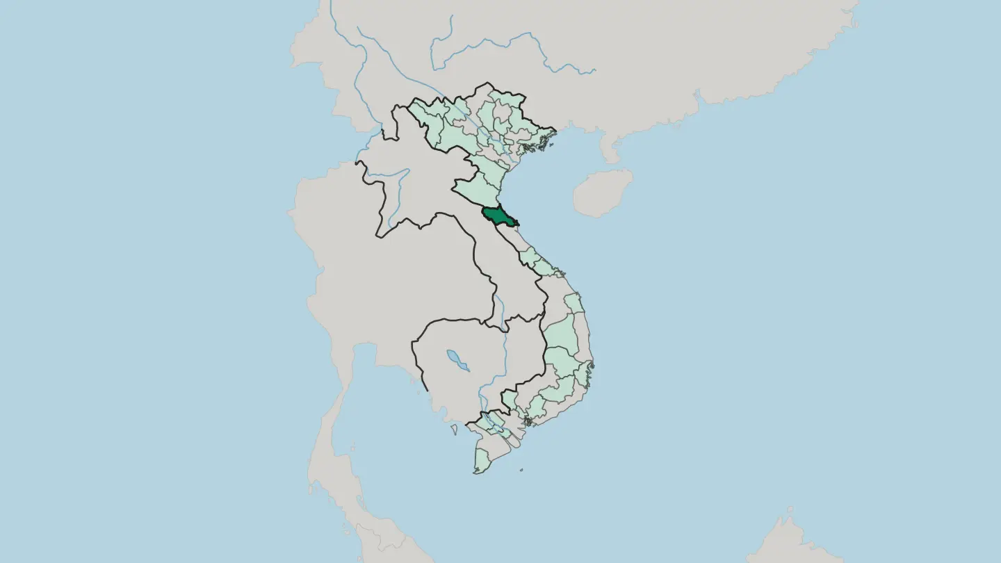 Map of Tỉnh Hà Tĩnh in Vietnam