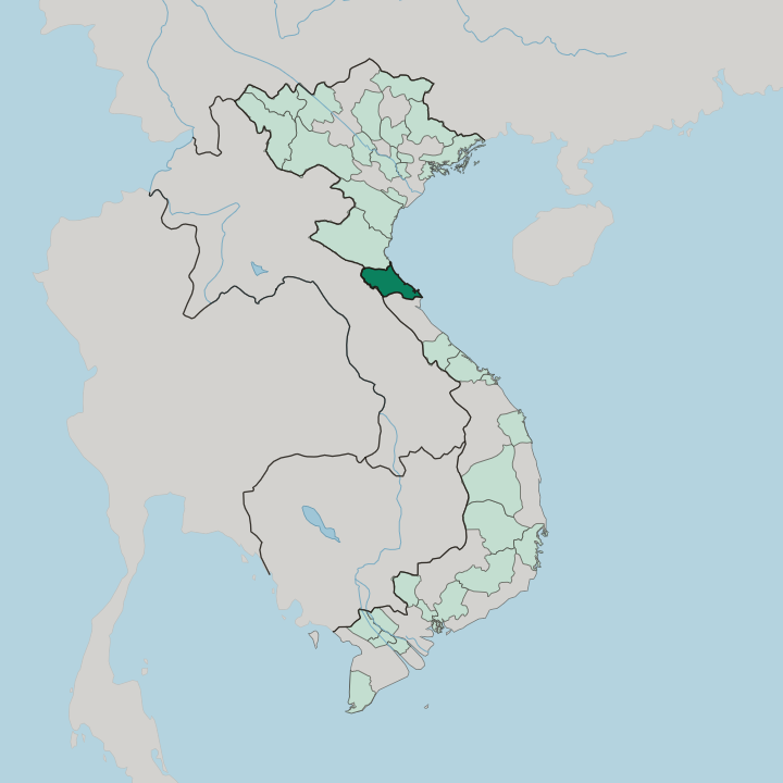Map showing Tỉnh Hà Tĩnh — In Vietnam