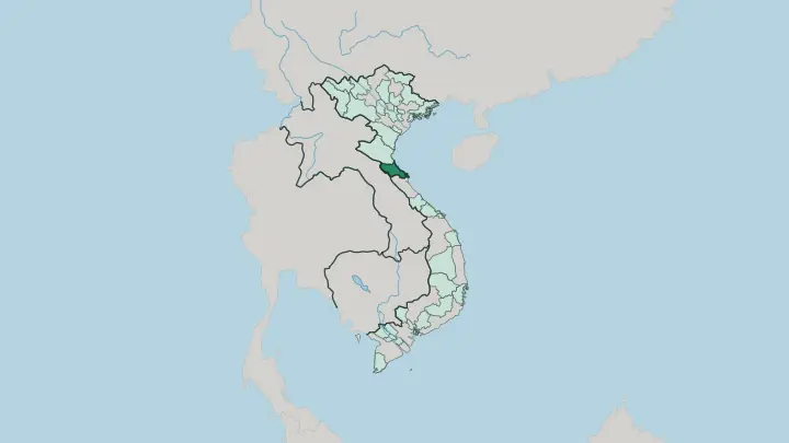 Map of Tỉnh Hà Tĩnh in Vietnam