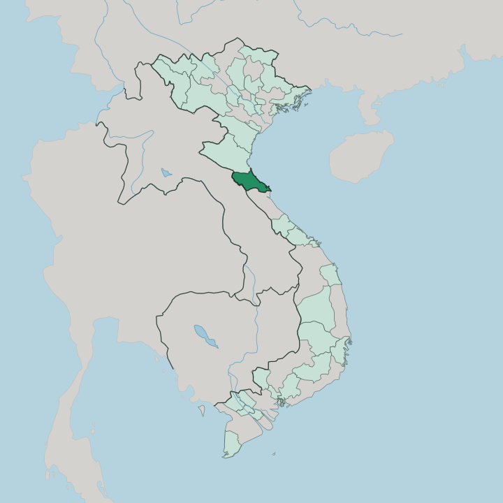 Map showing Tỉnh Hà Tĩnh — In Vietnam