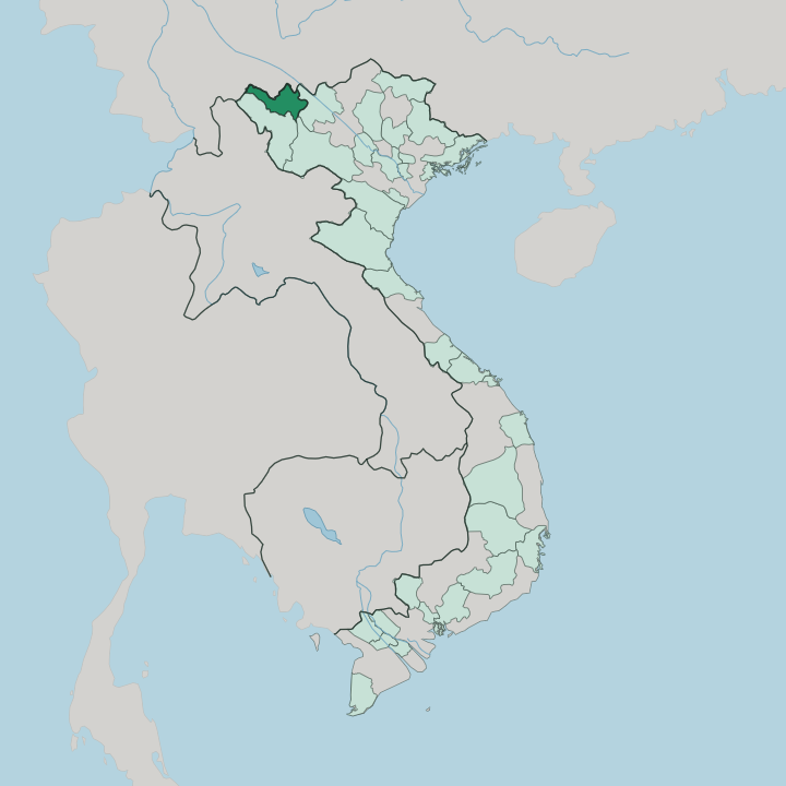 Map showing Tỉnh Lai Châu — In Vietnam