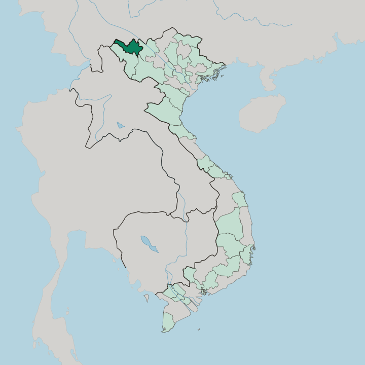 Map showing Tỉnh Lai Châu — In Vietnam