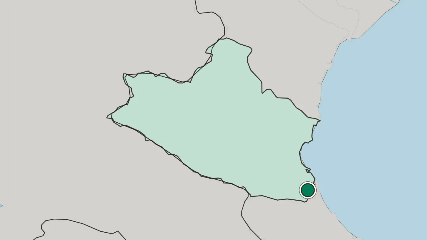Map of Vinh in Vietnam