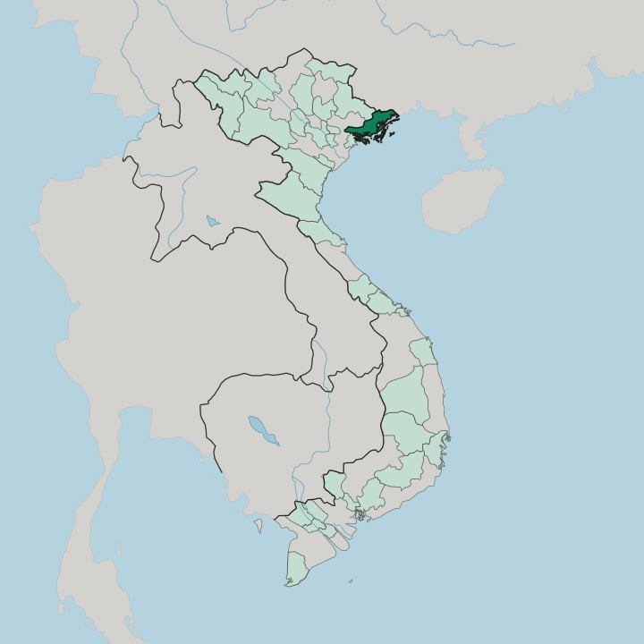 Map showing Tỉnh Quảng Ninh — In Vietnam