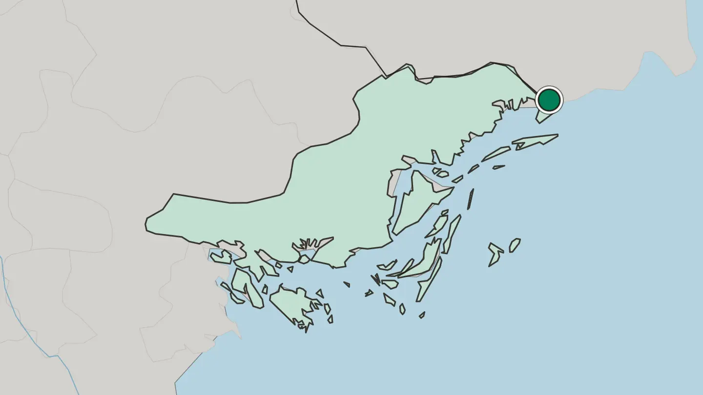 Map of Móng Cái in Vietnam