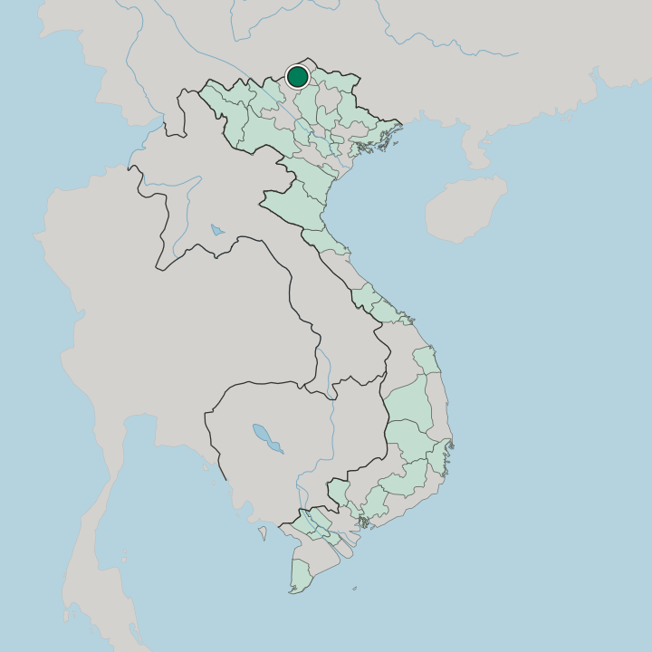 Map showing Hà Giang — In Vietnam