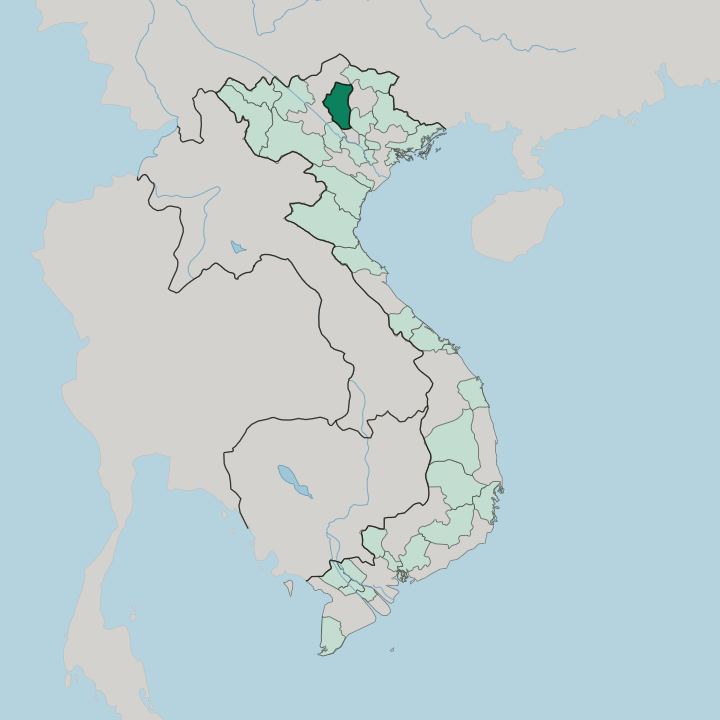 Map showing Tuyen Quang — In Vietnam