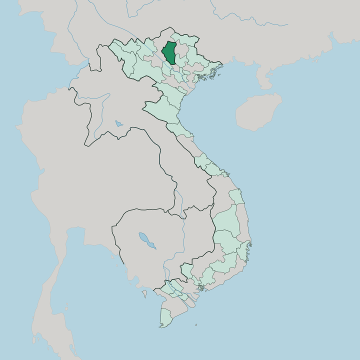 Map showing Tuyen Quang — In Vietnam