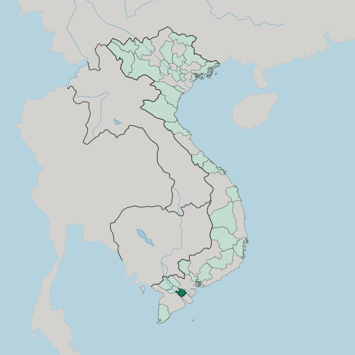 Map showing Vinh Long — In Vietnam