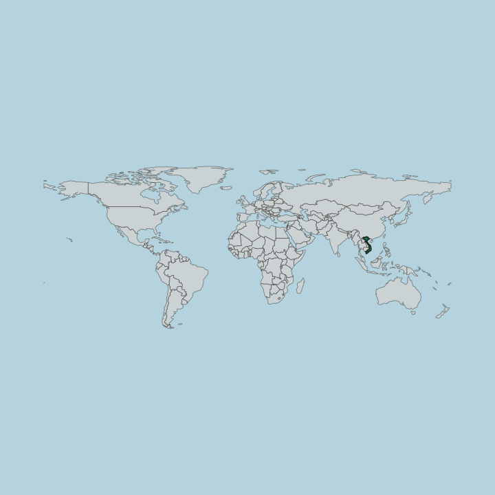 Map showing Vietnam — Worldwide