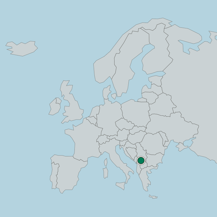 Map showing Kosovo — In Europe