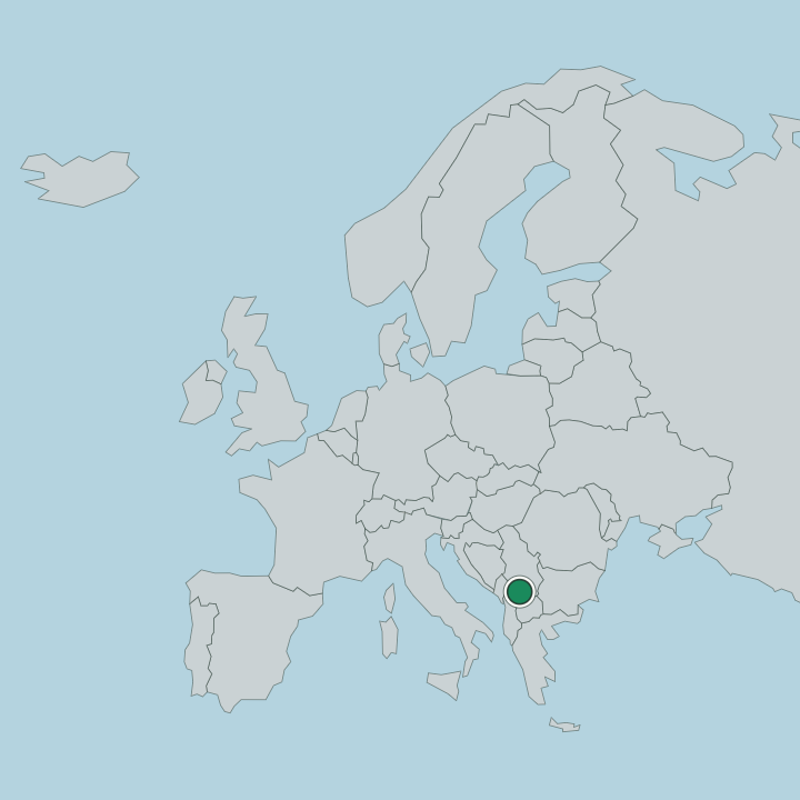 Map showing Kosovo — In Europe