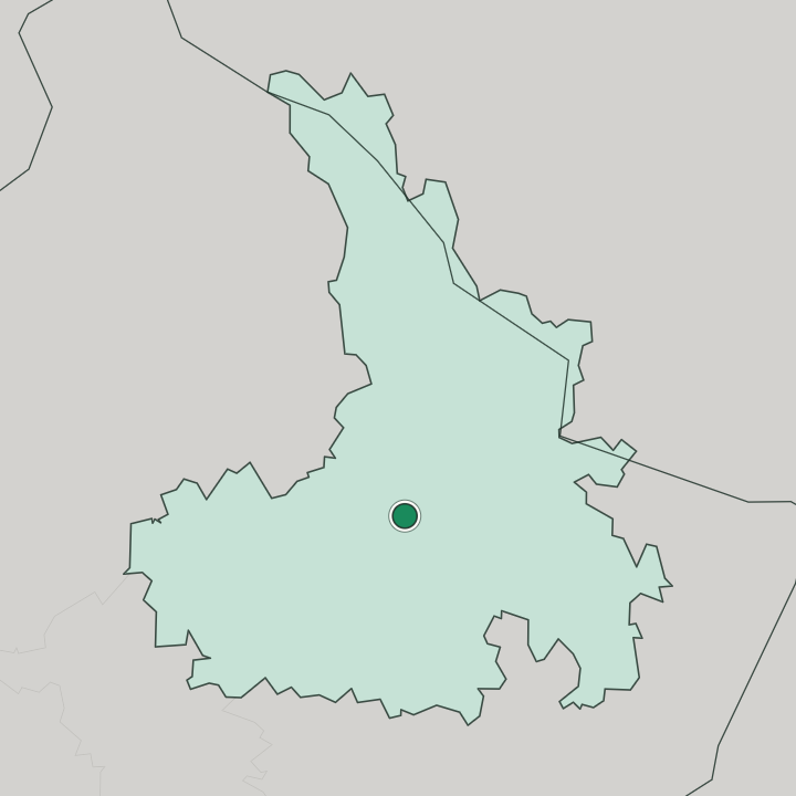 Map showing Pristina — In Pristina District
