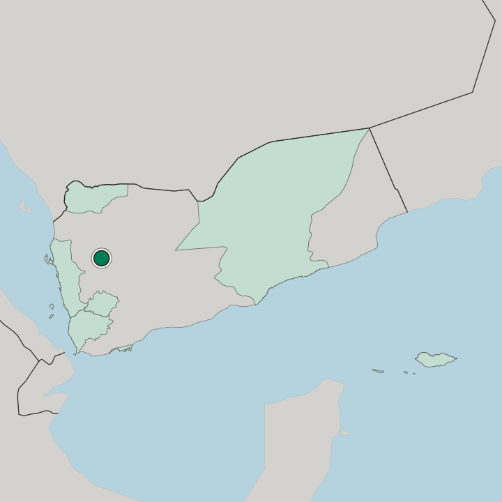 Map showing Sanaa — In Yemen