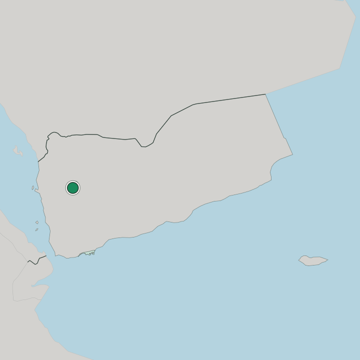 Map showing Sanaa — In Yemen