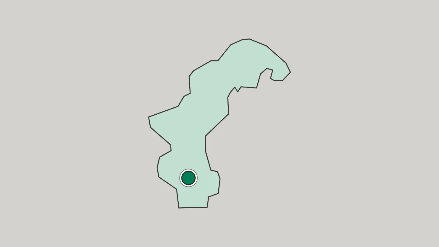 Map of Sanaa in Yemen