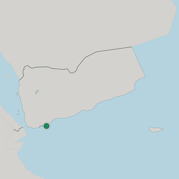 Map showing Aden — In Yemen