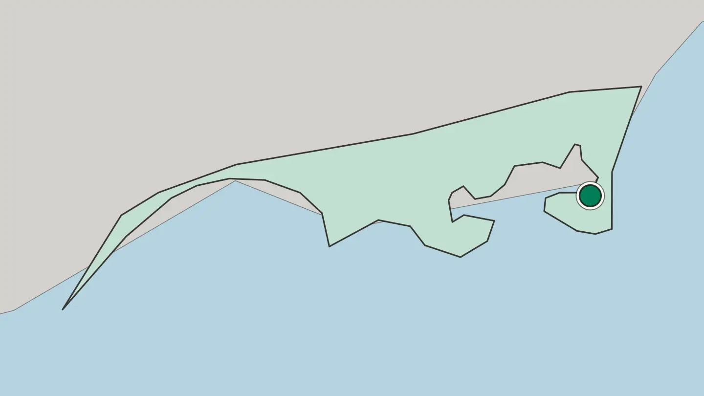 Map of Aden in Yemen