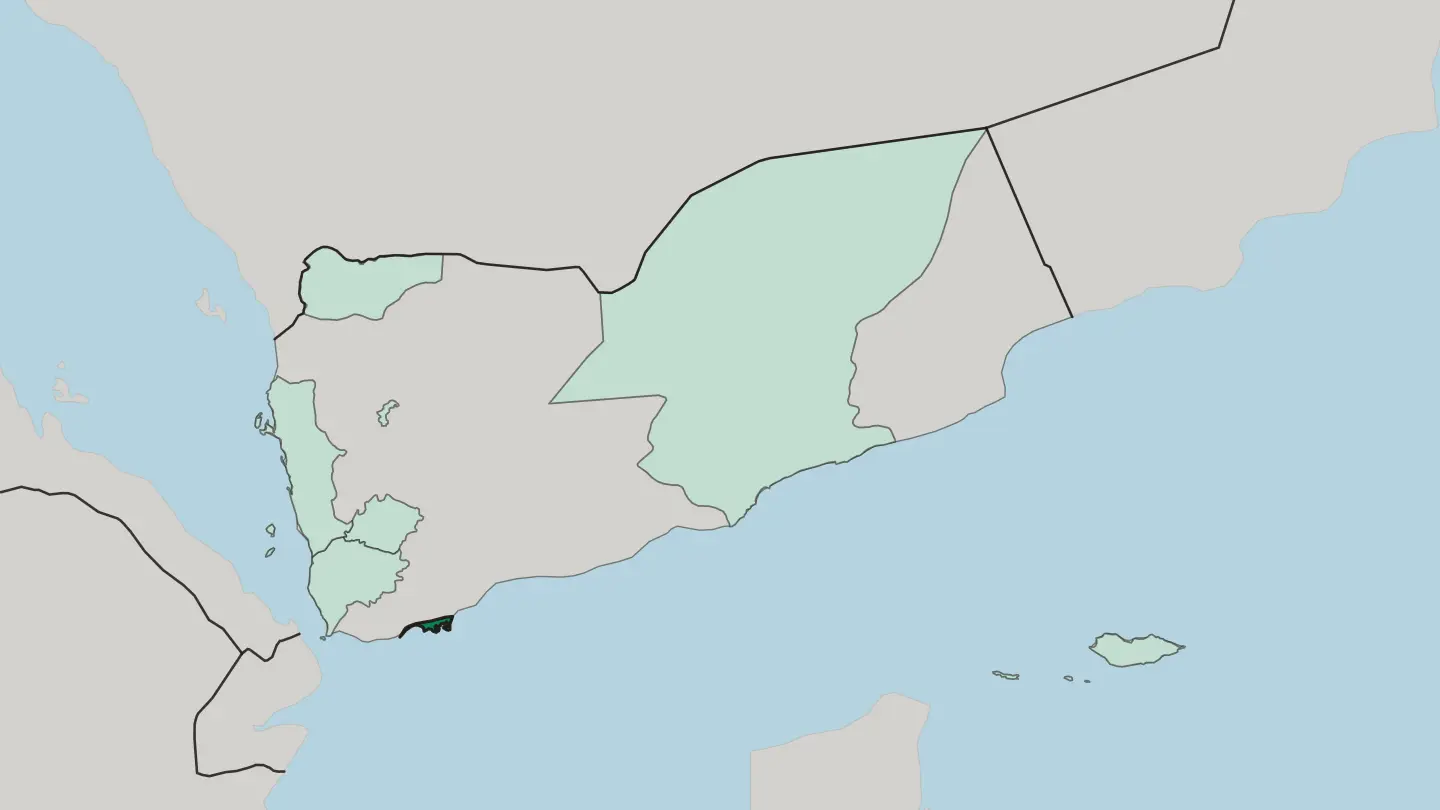 Map of Governorate Number One in Yemen