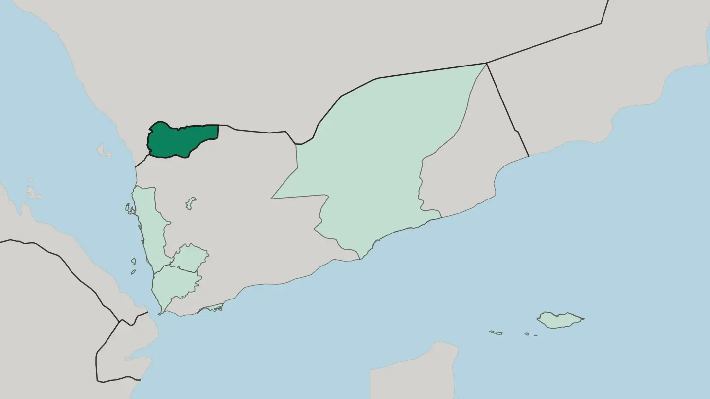 Map of Muḩāfaz̧at Şa‘dah in Yemen