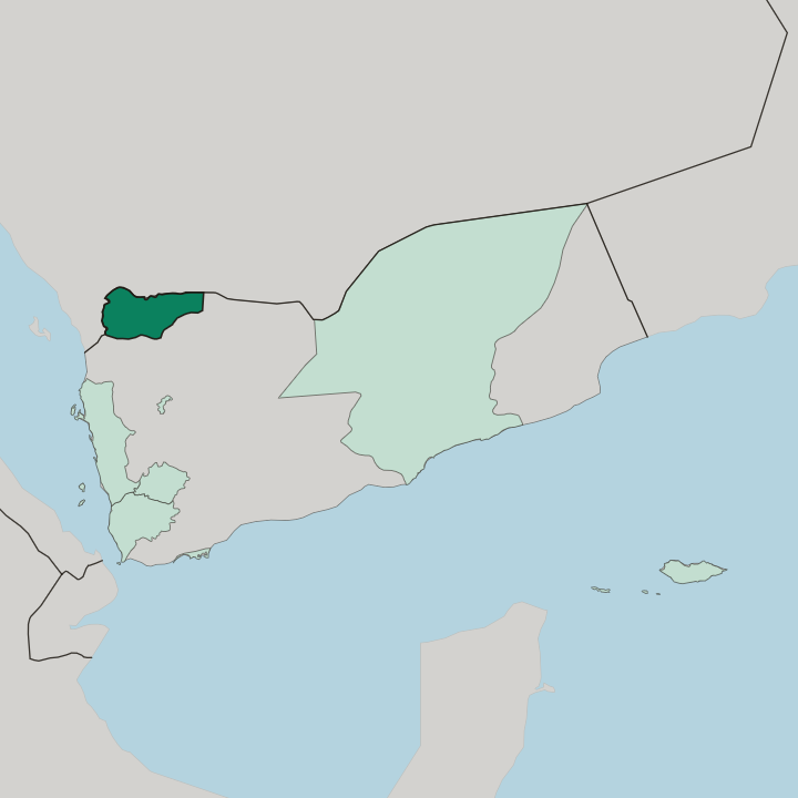 Map showing Muḩāfaz̧at Şa‘dah — In Yemen
