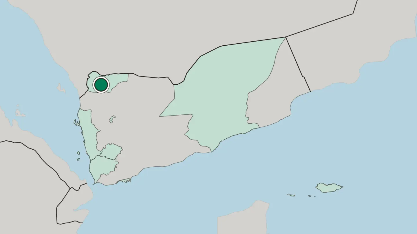 Map of Sa'dah in Yemen