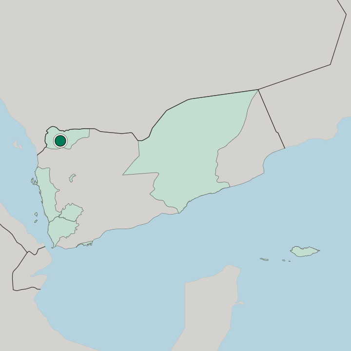 Map showing Sa'dah — In Yemen