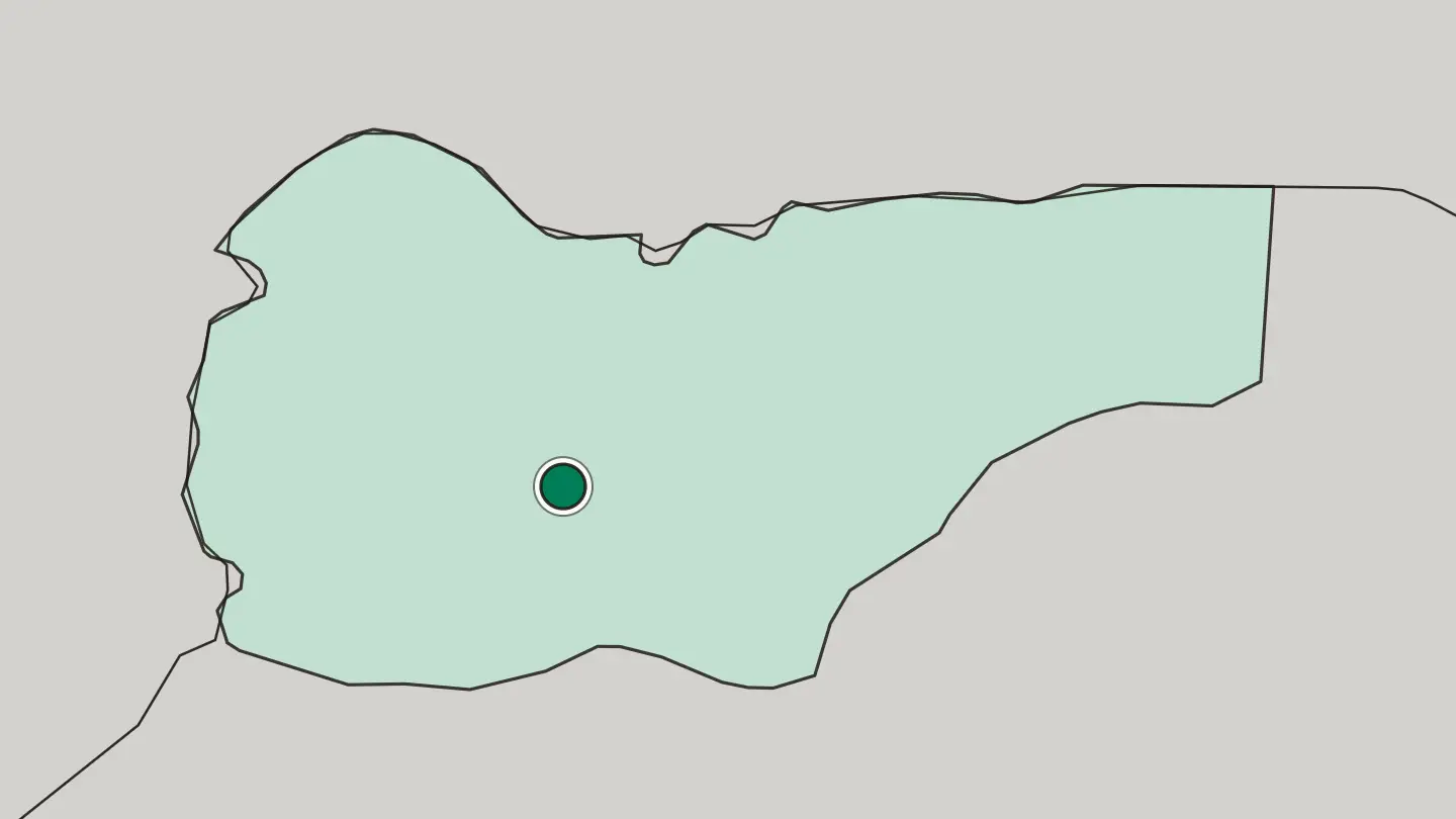 Map of Sa'dah in Yemen