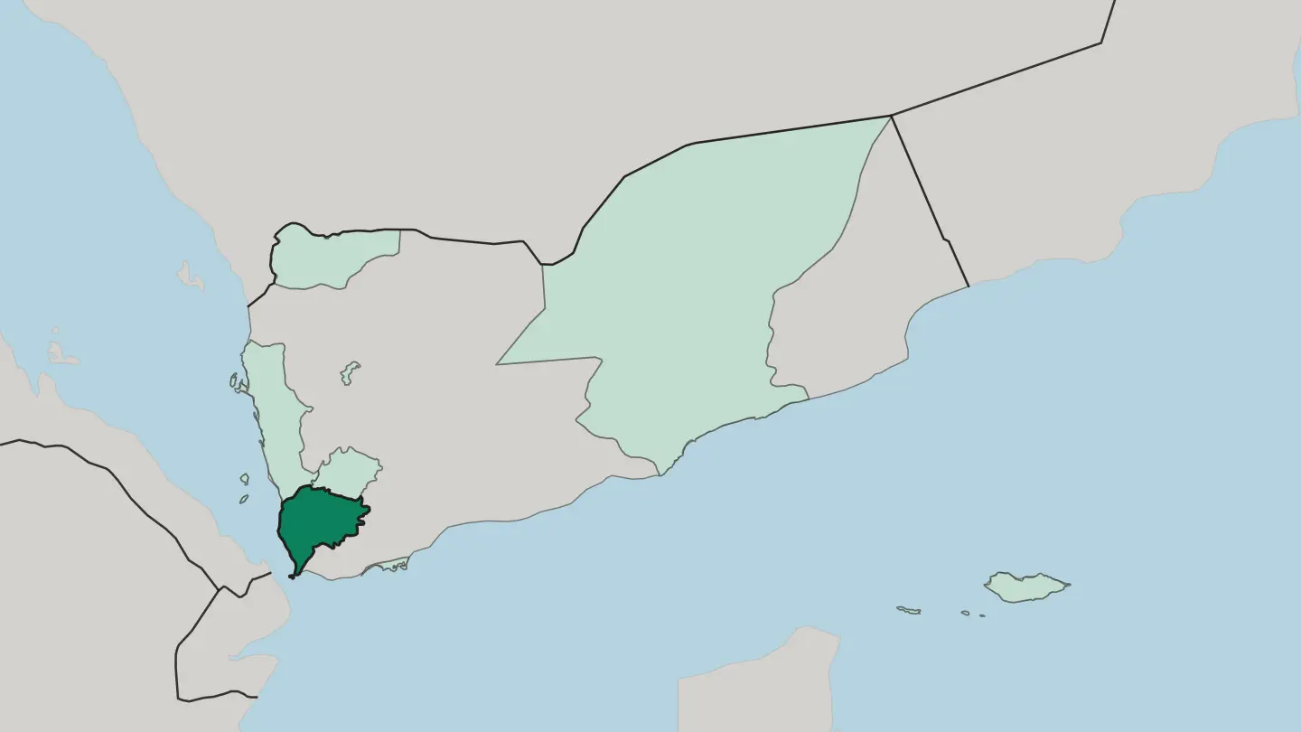 Map of Muḩāfaz̧at Ta‘izz in Yemen
